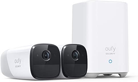 eufy Security, eufyCam 2 Pro Wireless Home Security Camera, 365-Day Battery Life, HomeKit Compatibility, 2K Resolution, IP67 Weatherproof, Night Vision, 2-Cam Kit, No Monthly Fee, Motion Only Alert