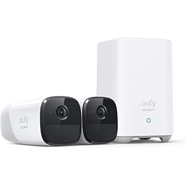 Eufy Security T88513D1 Bezprzewodowa Kamera Monitorująca, 2K, IP67, Szary/Biały, 2 Sztuki