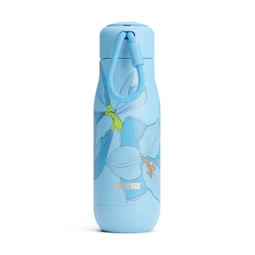 Image of Zoku Stainless Steel Pattern Bottle 0.5L Sky Lily Floral