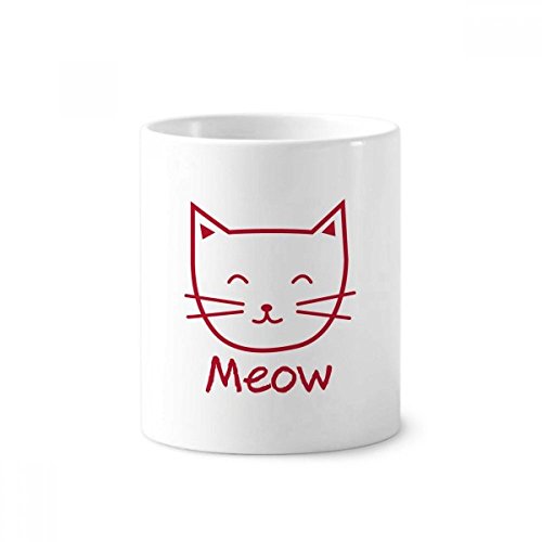 Cat Meow brosse à dents tasse céramique contre le désordre du lavabo animal
