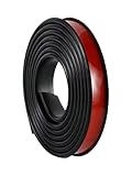 Gummistreifen selbstklebend, Vollgummi Gummiprofil für Gummidichtung, DIY, Bodenbeläge Schutz, Stoßschutz, Rutschfest(Schwarz,Size:25mm*2m)