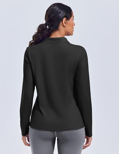 PINSPARK Long Sleeve Workout Tops for Women UPF 50+ Sun Shirts V Neck Quick Dry Golf Hiking Athletic Running Fishing Shirts2