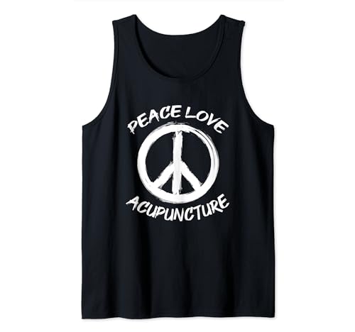 Peace Love Acupuntura Terapeuta Acupuntor Camiseta sin Mangas