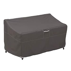 Classic Accessories Ravenna Water-Resistant 58 Inch Patio Sofa/Loveseat Cover,Small, Patio Furniture Covers, Dark Taupe