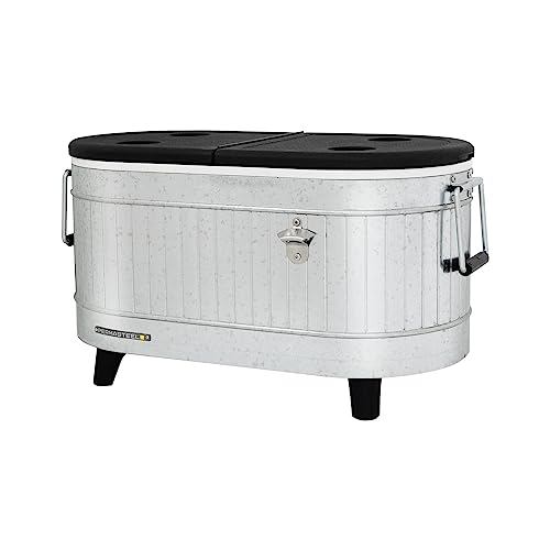 80 Quart Portable Cooler In Galvanized Steel #TOP11