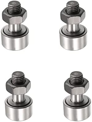 HiPicco Cam Follower Needle Roller Bearing, CF6/KR16 16mm Roller Diameter Stud Type Track Cam Followers for Machine Tool Guide Rail and 3D Printers 4pcs