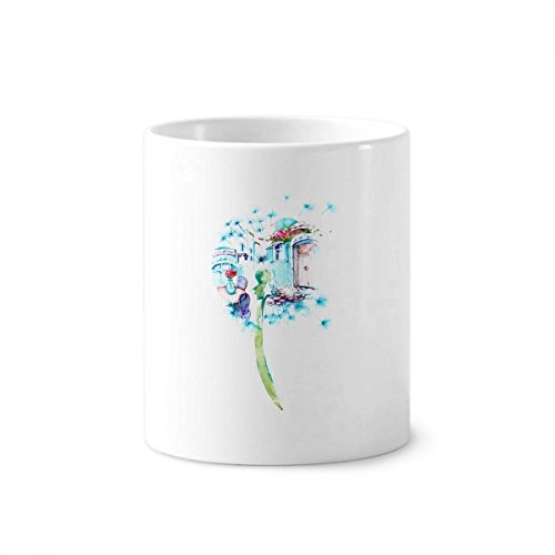 Cadeau pissenlit chalet table vase céramique blanc original