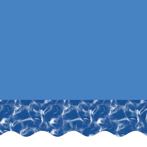 Smartline 27 ft Round Swimming Pool Liner | Swirl Bottom | Overlap Style | 48-52 Inch Wall Height | 20 Gauge Heavy Duty Virgin Vinyl | Designed for Steel Sided Above Ground Pools