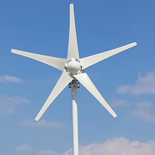 Aerogenerador 600W 12V Turbina Eolica 5 Palas Controlador de Carga MPPT Gris