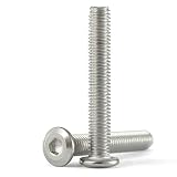 GuoYomm 8 Sätze M8 x 90 mm Senkkopf Innensechskant Schrauben, Edelstahl 304 (A2/V2A/VA), Flachkopf-Schrauben für Möbel, Rostfrei Metallschrauben