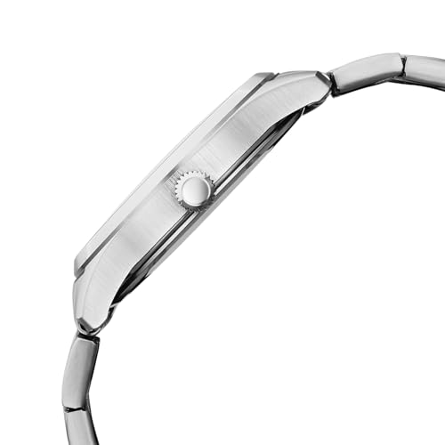 Image of Titan Neo Roman Analog with Silver White Dial Silver Stainless Steel Strap Watch for Men - 10063SM01