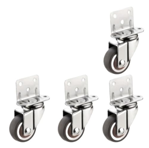 Roulettes silencieuses de 5 cm pour support à fleurs charge robuste en L