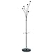 Alba PMFESTYCH Festival Coat Tree with Umbrella Holder Five Knobs Chrome/Black, Chrome/Black