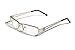 Premium Khan Metal Rectangular Reading Glasses (Silver, 2.5 x)