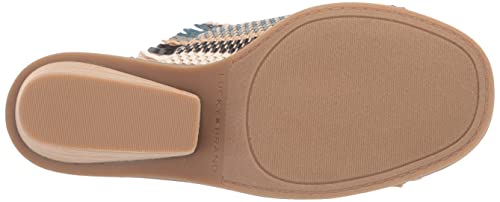 Lucky Brand Women's Leyshia Open Toe High Heel Slide Heeled Sandal, Reef Multi, 10 #TOP3