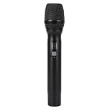 Cosiki Microfono Palmare Wireless UHF per Parlato e Uso Karaoke, Segnale Affidabile con 25, Perfetto per Conferenze, Nero