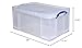 Really Useful Clear Transparent Plastic Storage Box, 64 Liters Features Attached Handles Make It Easy To Carry