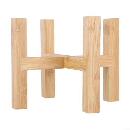 Support d'angle en bois pour plantes d'intérieur, jardin, support de pot de fleurs en bois solide et étagère à bonsaï pour petites plantes en pot, joli sol debout (M)