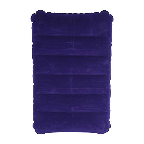 エアーピロー インフレータブル枕  空気枕 自動膨脹可能 ピロー 携帯用 クッション コンパクト アウトドア 旅行 キャンプ 腰と首を支える パープル