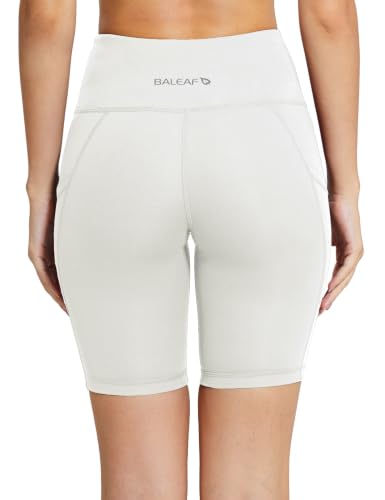 Image of baleaf Women's High Waist Biker Shorts with 3 Pockets