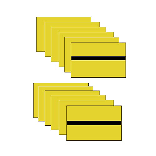 Image of XLNT TECH 100% Laser Engraving Blank Materials ABS Double Color Sheet, Yellow /Black (7 inch x 11 inch x .040 inch, 12 Pieces) for Interior Signs, Badge.