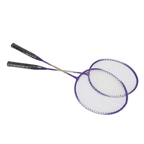 OPPWONG Badminton Racket, Kids Badminton Rackets Badminton Rackets with Storage Bag 2 Pcs 25.4in Ferroalloy Skidproof Handle Badminton Racquets Set for Beginner Students