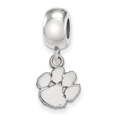 LogoArt Sterling Silver Clemson University XS Dangle Bead Charm