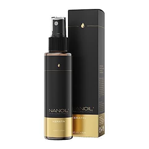 Nanoil Keratin Hair Conditioner: Bi-Phase Hair Conditioner, 125 ml, Repair and Regeneration, Strengthening of Weak Hair, Perfect Health Cover