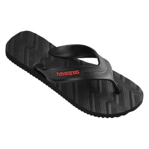 Chinelo Havaianas Track Waves coleção, Anatômica confortável tira larga (PRETO, BR, Adulto, Faixa Nu