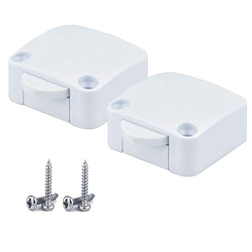 Bantre 2 Interrupteurs de Porte d'Armoire, Interrupteur de Porte d'Armoire avec 4 Vis, pour Commande d'Éclairage de Porte d'Armoire, Éclairage d'Interrupteur Automatique d'Armoire de Meubles Cover