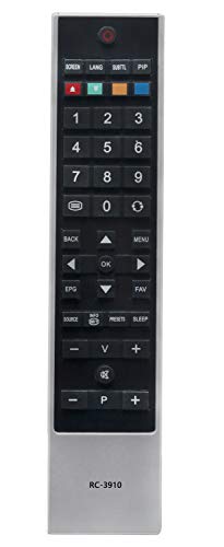 ALLIMITY RC-3910 RC3910 Télécommande remplacée pour Toshiba Freeview Digital Series TV 32BL702B 32KV500B 40BV700B 40BV700F 40BV700G 40BV701B 40BV702B