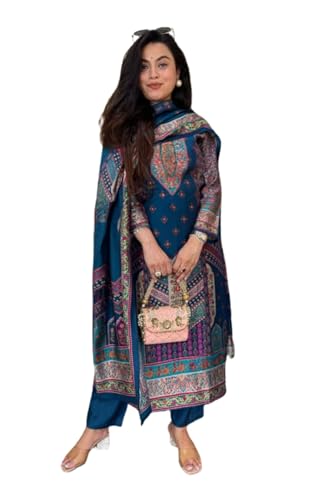 Costume anarcale en coton avec pantalon kurti droit et tenue dupatta