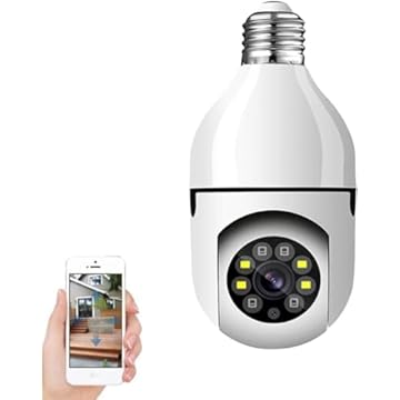 Câmera Lâmpada WiFi 360° Full HD 1080p com Visão Noturna, Detecção de Movimento, Áudio Bidirecional, Monitoramento Remoto via App Yoosee, Segurança Inteligente, Bivolt