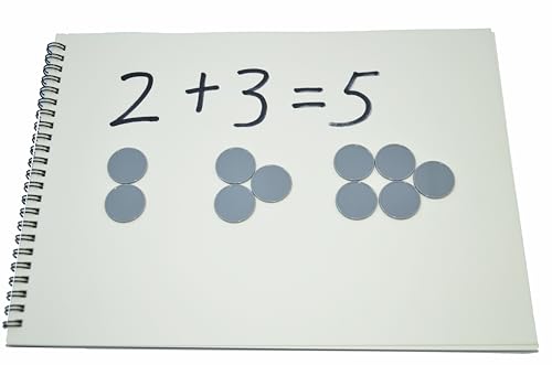 Smartdealspro Set mit 100 25 mm undurchsichtigen Kunststoff-Lernzählern, Mini-Poker-Chips, Spielsteine mit Aufbewahrungsbox (dunkelgrau)