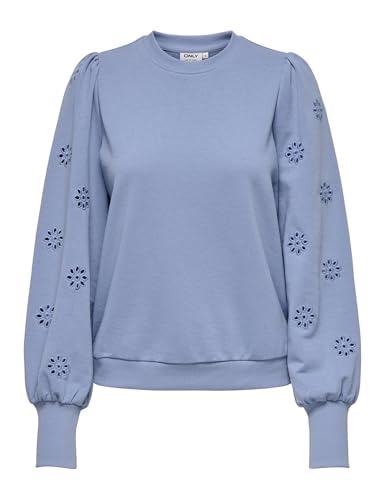 ONLY Carmakoma Carfemme L/S Puff Embroidery Ub Swt Noos, Tempest, XL para Mujer