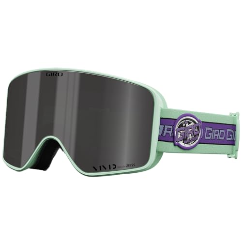 Image of Giro Method Ski Goggles - Snowboard Goggles for Men, Women & Youth - Space Green Retro Sport Strap w /VIVID Smoke /VIVID Infrared Lenses