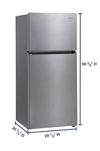 Winia 18 Cu. Ft. Top Freezer Refrigerator With Icemaker - Stainless Steel #TOP1