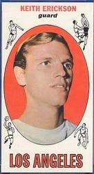 1969 Topps Basketball Rookie Card (1969-70) #29 Keith Erickson Excellent