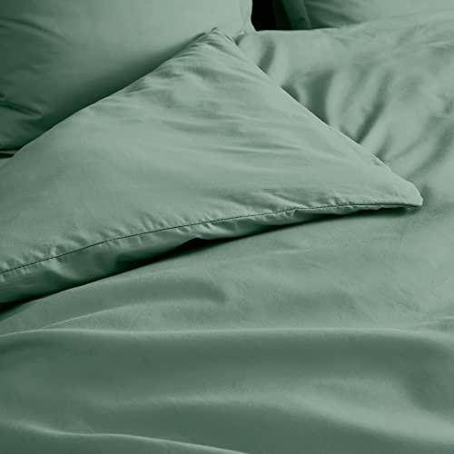 douceur d'intérieur, Duvet Cover (240 x 220 cm) Percaline Linden, Cotton Percale, Lime Green, Housse De Couette 240 x 220 cm - Image 4