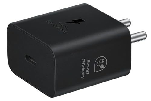 Image of Samsung 25W Type C (New 2025 Model) Super Fast Charger, with USB C to C Pin Cable for Galaxy A16|F16|M16|A06, F06|M06|A15|F15|M15|F05|M05|M35|F35|A35|A14|F14|M14|5G, 25-watt Charging Adapter