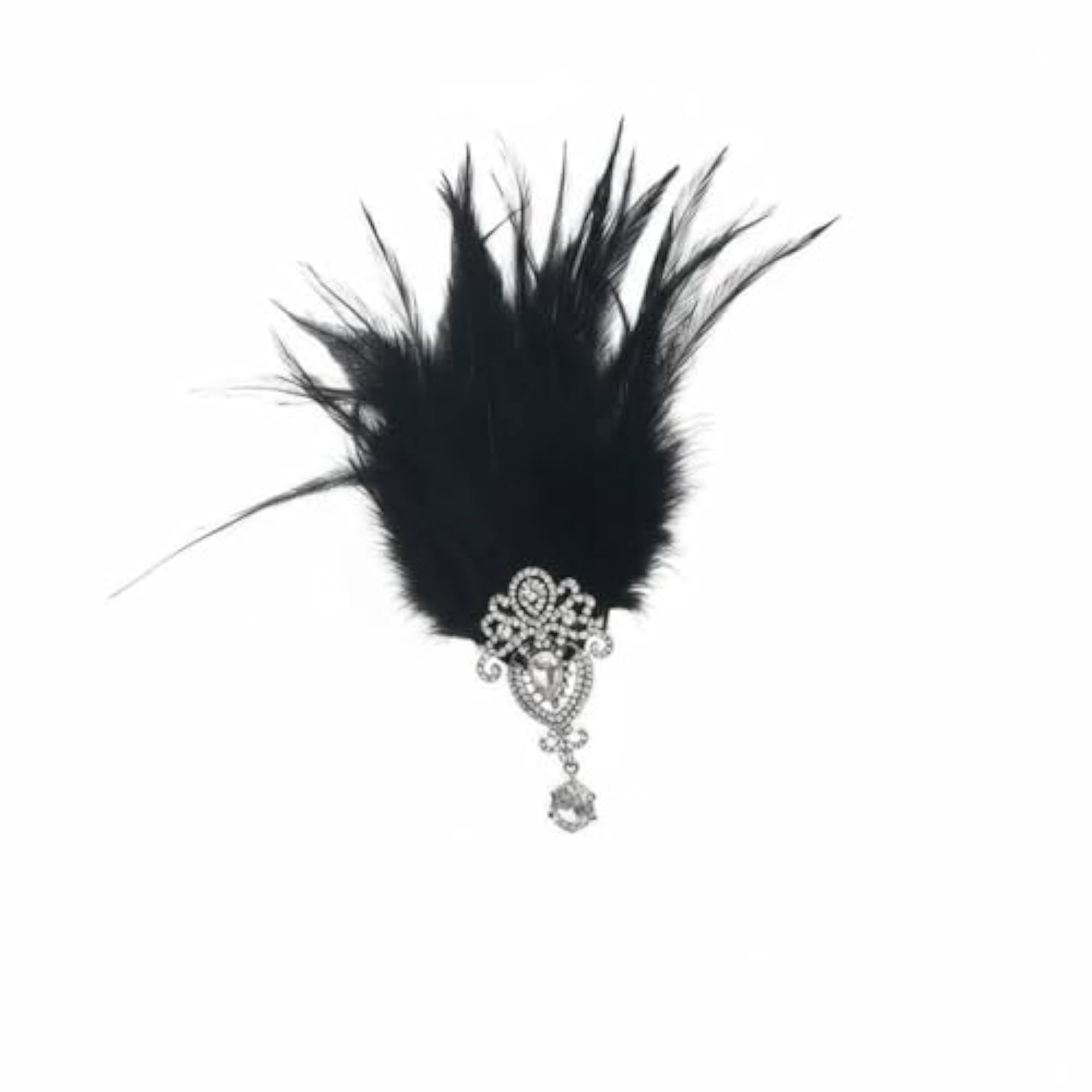 Handmade Vintage Bridal Feather Clip, Elegant Design