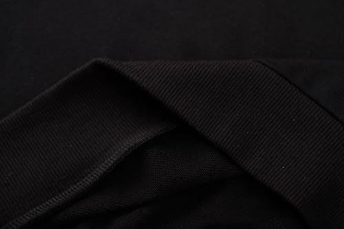 VEIISAR Herren Sweatshirt mit Rundhalsausschnitt Männer Basic Pullover Langarmshirts Freizeit Sport Shirt (616 Black 3XL)