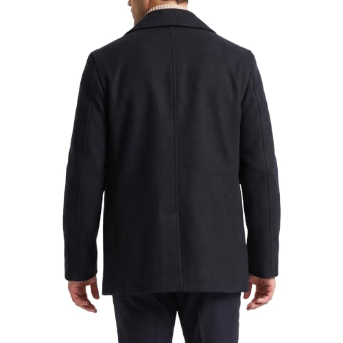 Image of Nautica Men's Wool Blend Peacoat - Double-Breasted Winter Coat, Regular, Big & Tall Sizes