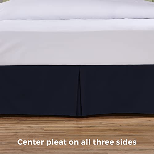 Tailored Bed Skirt By Shopbedding - 18-Inch Drop Bed Skirts For King Size Bed - Premium Cotton Blend Pleated Dust Ruffle With Split Corners (Available In 16 Colors) #TOP5
