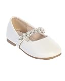 iGirlDress Infant Toddler Girls Straps Flower Girls Shoes S116 White Size 3