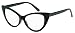 Sunglass Stop - Women's Round Rx Optical Cat Eye Magnification Reading Readers Eye Glasses (Black, 2.5 x)