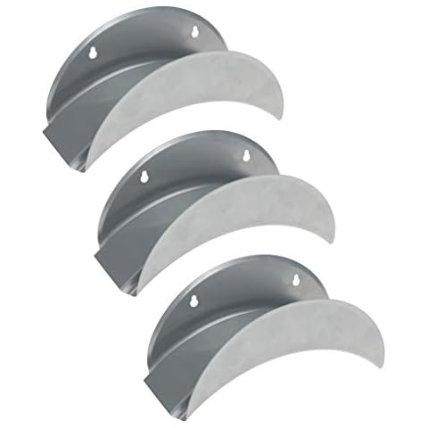 BigDean 3x Gartenschlauchhalter aus Metall 29x13 cm - bis zu 25 Meter - Robust & stabil - Wand-Aufhängung mit Schrauben Cover