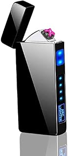 OPEANET Valentines Gifts for Him, Electric Lighter Gifts for Men, Windproof Plasma Lighter Dual Arc with LED Battery Indicator,USB Rechargeable Portalbe Electronic Lighter for Camping Outdoor