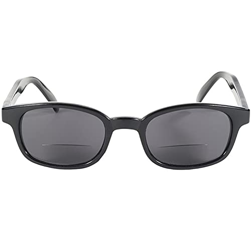 Pacific Coast The Original KD's Biker Shades By PCSUN Black Frames +1.75 Magnification Smoke Lenses2