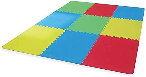 Verdes Jumbo 9-Piece Foam Play Mat, MULTI